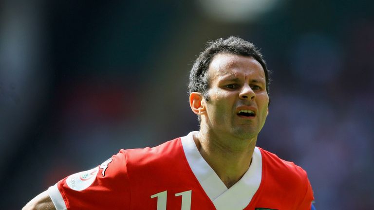 CARDIFF, UNITED KINGDOM - JUNE 02:  Wales captain Ryan Giggs takes a breather during the Euro 2008 Group D Qualifying Match between Wales and Czech Republi