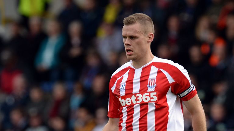 Ryan Shawcross of Stoke City during the Premier League match between Burnley and Stoke City