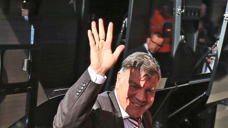 Sunderland manager Sam Allardyce arrives at The Hawthorns