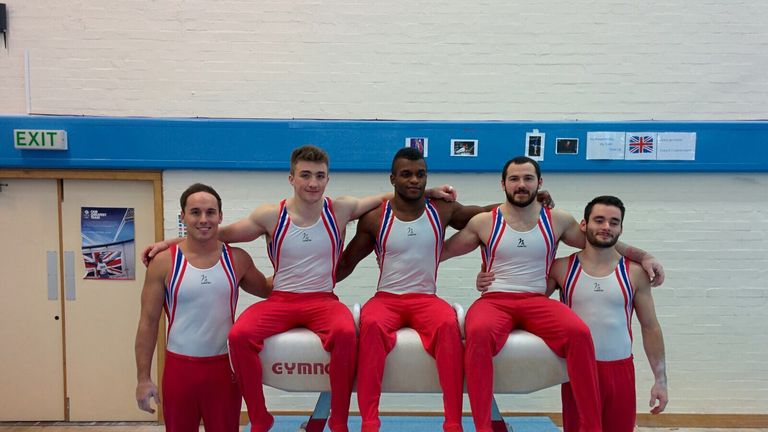Sam Oldham (second from left)