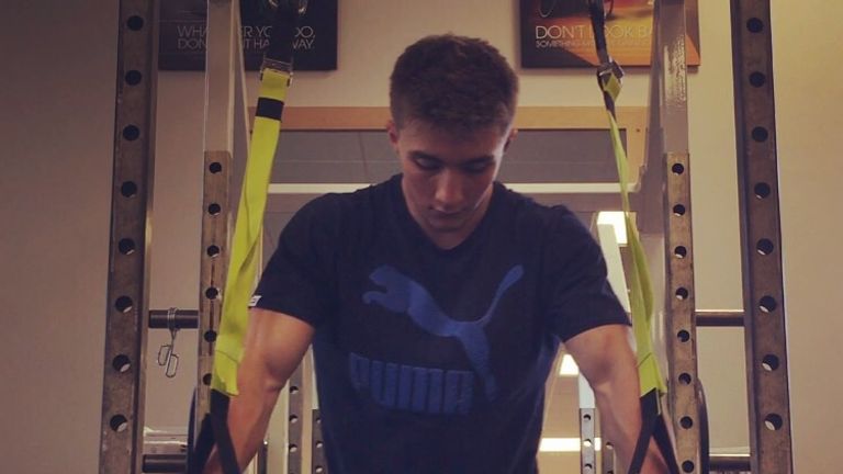 Sam Oldham gets busy in the gym