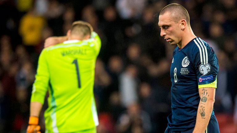 Dejection for Scotland captain Scott Brown