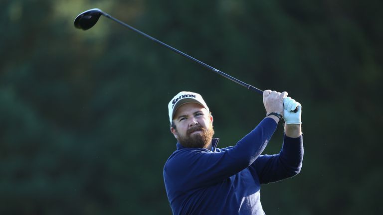 WOBURN, ENGLAND - OCTOBER 09:  Shane Lowry of Ireland hits his tee-shot on the 15th hole during the second round of the British Masters 