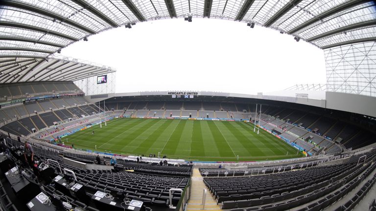 St James' Park, Newcastle, ahead of the Rugby World Cup 2015 Pool B match between South Africa and Scotland
