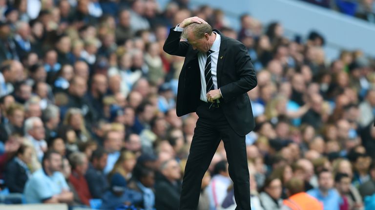 Newcastle manager Steve McClaren looks dejected