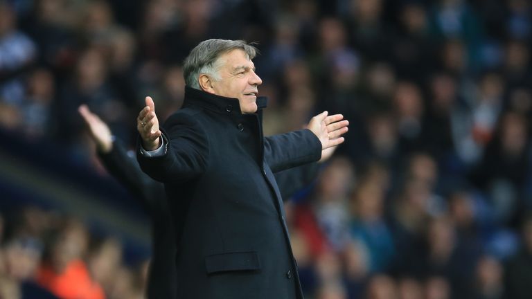 Sunderland's manager Sam Allardyce gestures on the touchline during Premier League match at West Brom