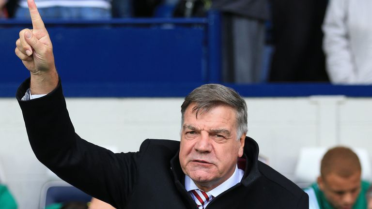 Sunderland manager Sam Allardyce during the Barclays Premier League match at The Hawthornes, West Bromwich.