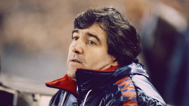 Barcelona mananger Terry Venables looks on during a European Cup match between Barcelona and Juventus in March, 1986