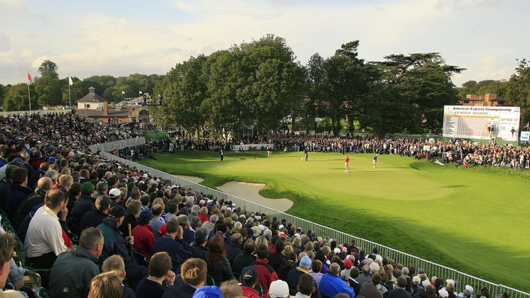 Packed grandstands at The Grove in 2006, when Tiger Woods won the WGC-American Express Championship