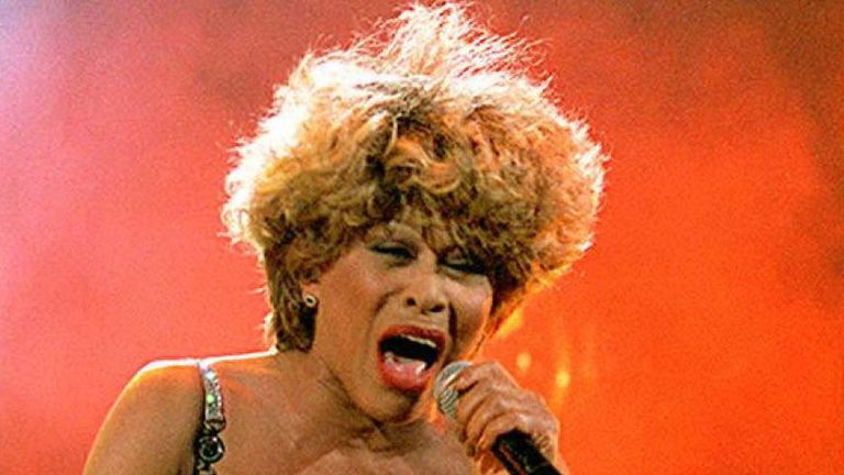 PARIS, FRANCE - MAY 4:  US singer Tina Turner performs late 03 May at the Palais Omnisports in Paris. This was the first concert of her new tour, the first