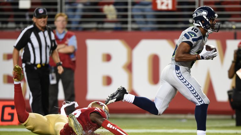 Tyler Lockett scored Seattle's second touchdown of the night