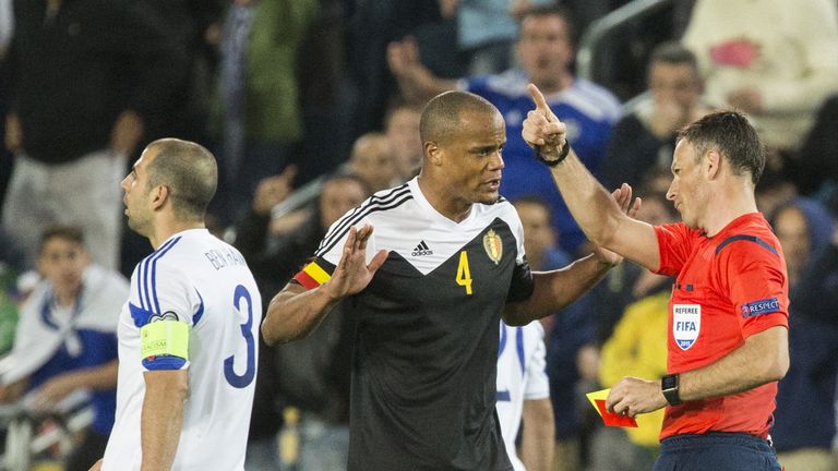 Vincent Kompany started for Belgium against Israel despite Manuel Pellegrini's protestations 