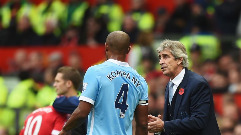 Vincent Kompany returned to City's starting XI against United