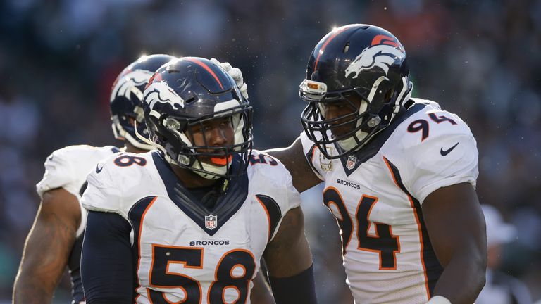 Von Miller (L) and DeMarcus Ware (R) headline a fearsome Denver Broncos pass rush.