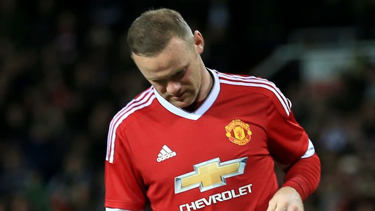 Manchester United's Wayne Rooney dejected after missing his penalty during the shootout following the Capital One Cup, Fourth Round match at Old Trafford, 