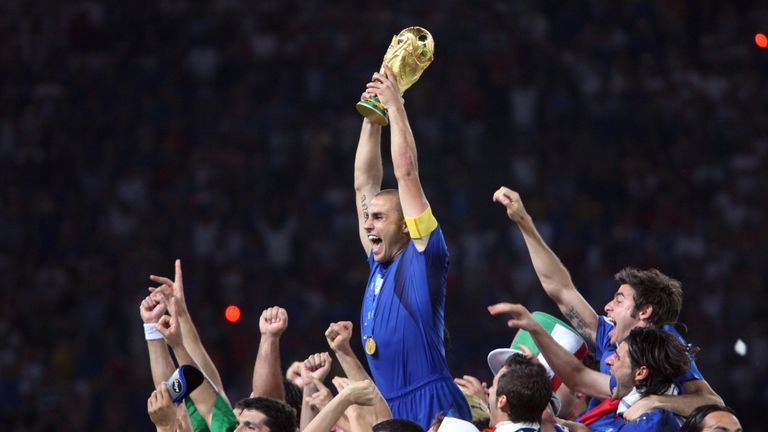 Italy celebrate winning the 2006 World Cup in Berlin