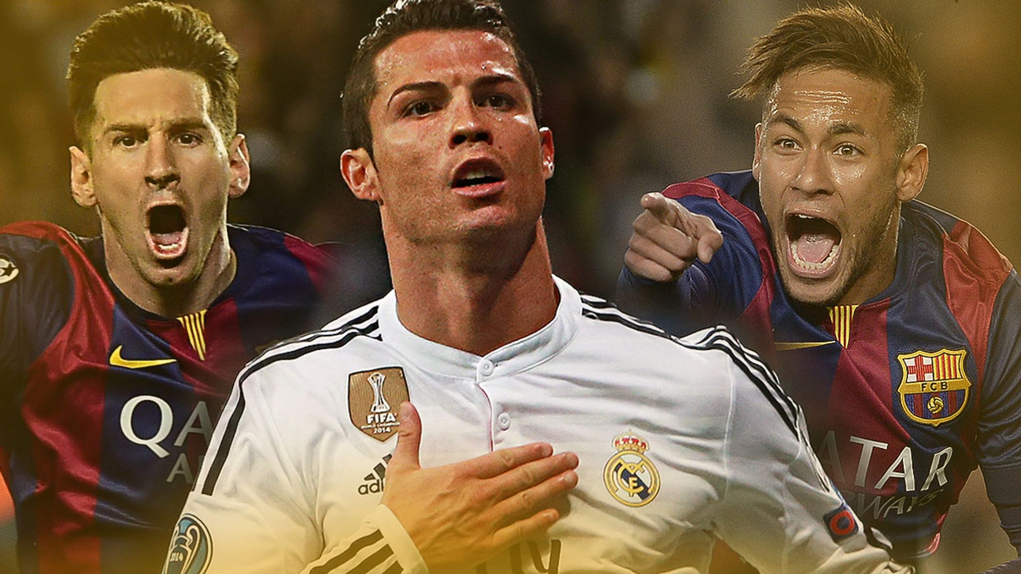 Lionel Messi, Cristiano Ronaldo and Neymar have been shortlisted for the 20...