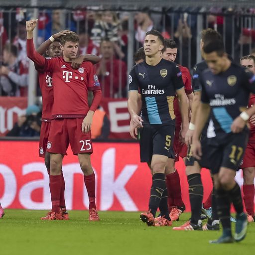 Bayern hit five past Arsenal
