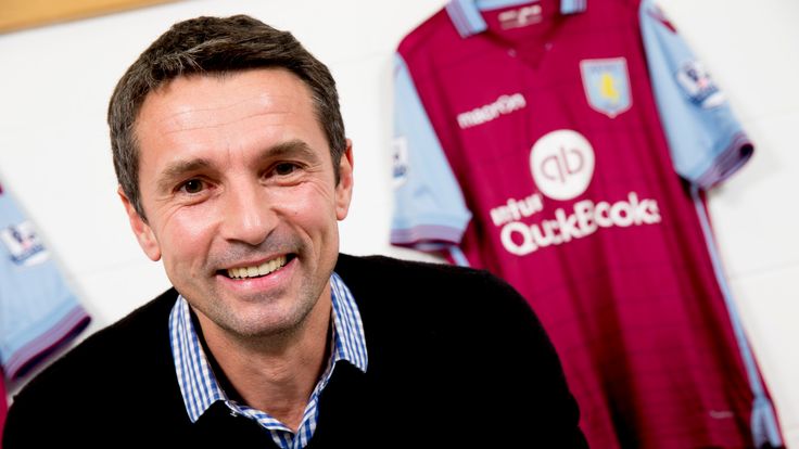 Remi Garde at Aston Villa's Bodymoor Heath training ground