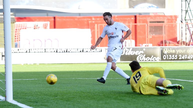 Dougie Imrie scored a late leveller for Hamilton, who were wearing the France change strip against Aberdeen