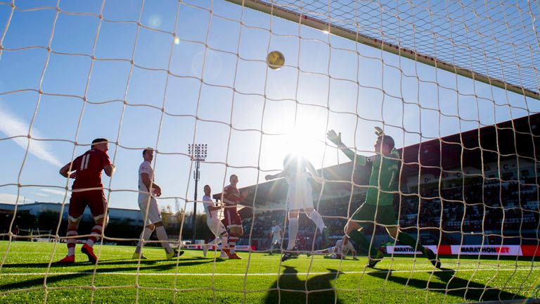 Kenny McLean opened the scoring for Aberdeen on four minutes