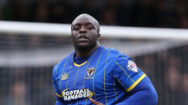 Adebayo Akinfenwa of AFC Wimbledon