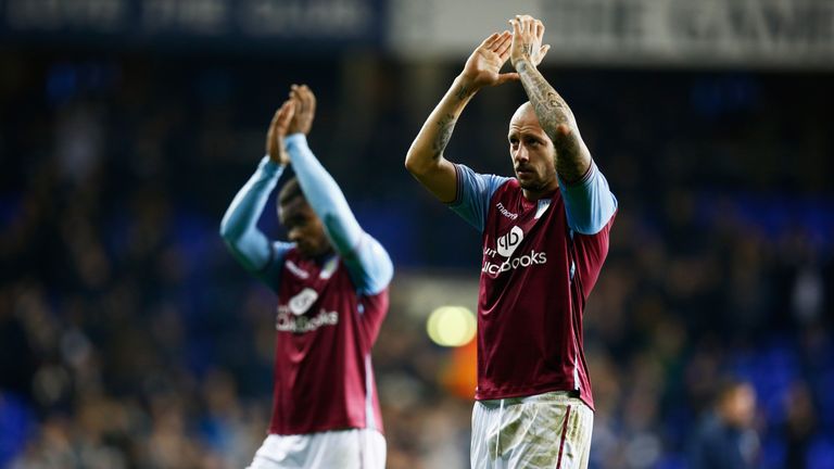 Alan Hutton, Leandro Bacuna, Tottenham Hotspur v Aston Villa, Premier League
