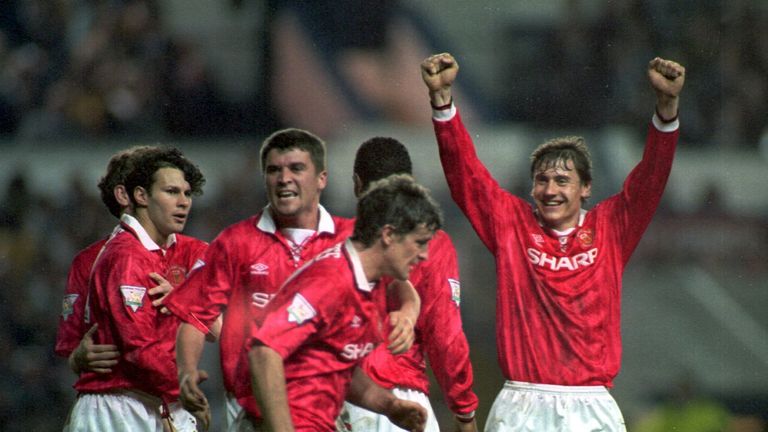 Andrei Kanchelskis played with current Manchester United assistant manager Ryan Giggs (far left)