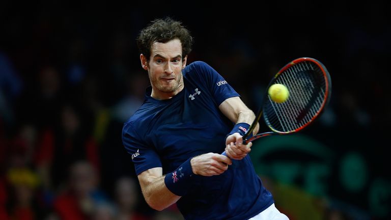 Andy Murray v Ruben Bemelmans, Davis Cup final, Ghent, day one