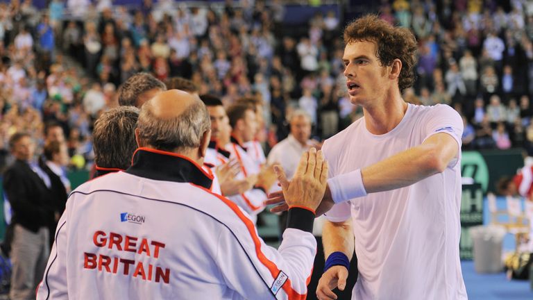 Andy Murray returns to Davis Cup action against Luxembourg in 2011.