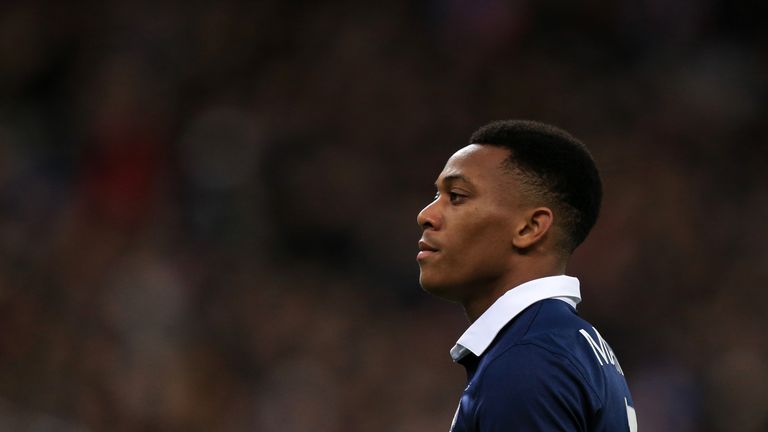 France's Anthony Martial during the France v Germany friendly