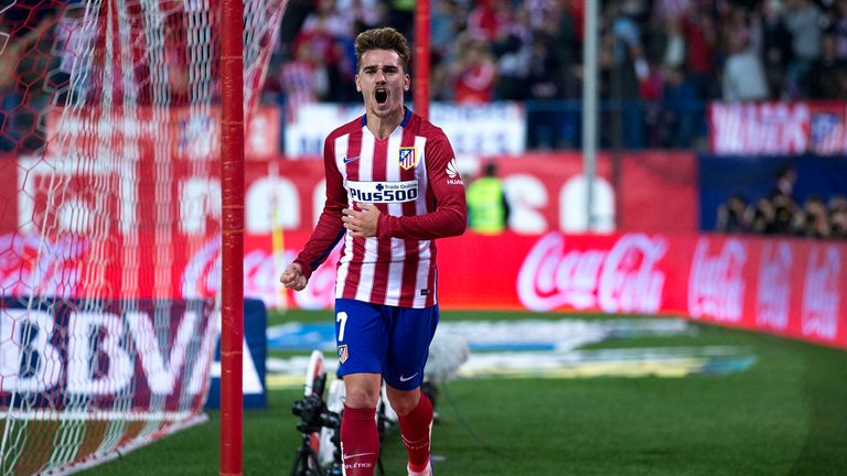 Antoine Griezmann of Atletico Madrid celebrates