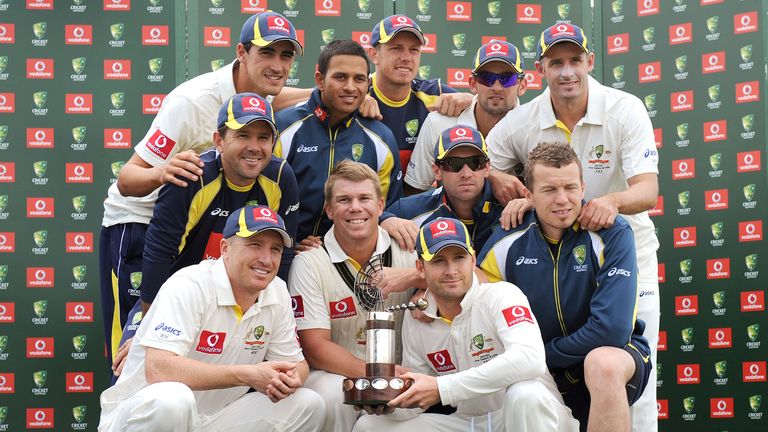 Australia lift the Trans Tasman Trophy in 2011