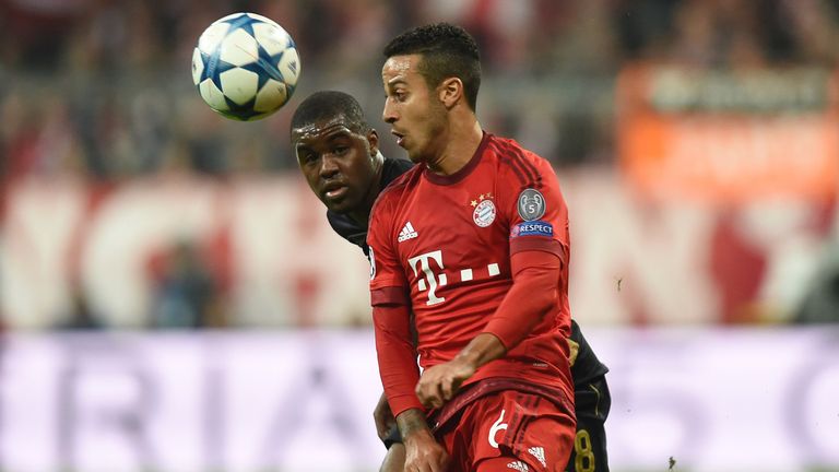 Thiago Alcantara starred in Bayern Munich's midfield