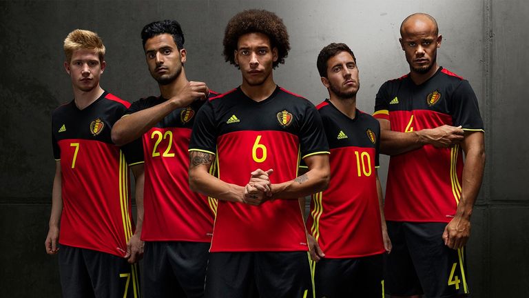 Belgium - currently ranked number one by FIFA, will wear their traditional colours in France