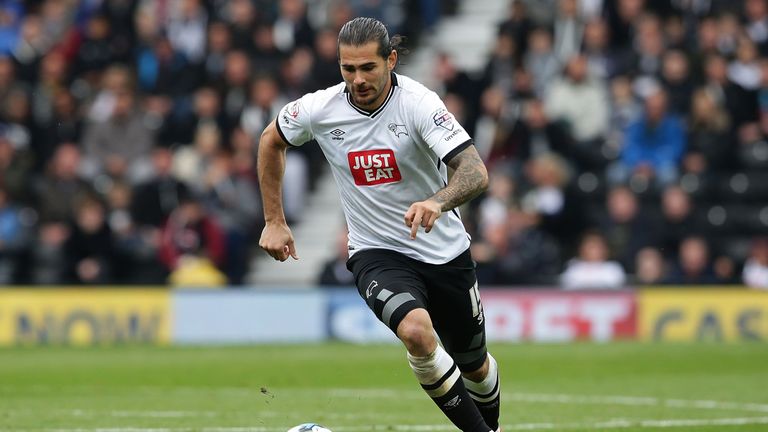 Bradley Johnson in action for Derby County 