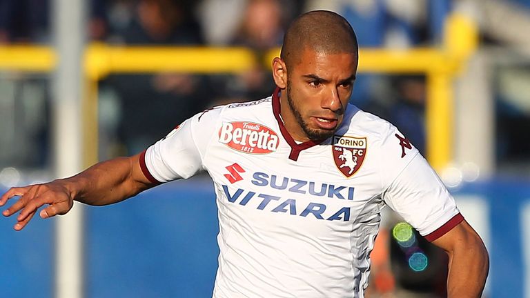 Bruno Peres of Torino FC in action during the Serie A match agains Atalanta BC