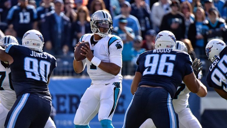 Cam Newton completed his first 11 passes in the Panthers' 27-10 win at the Tennessee Titans