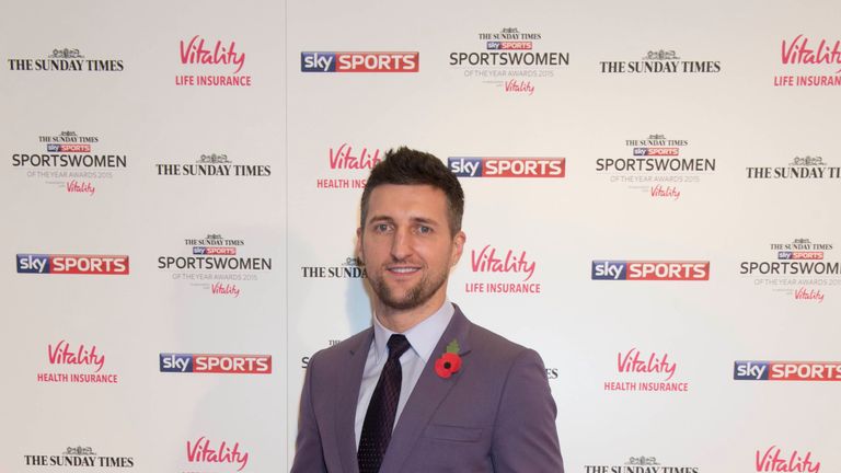 Carl Froch at The Sunday Times and Sky Sports Sportswomen of the Year Awards in association with Vitality.....Sky Sports / Andrea Southam. 