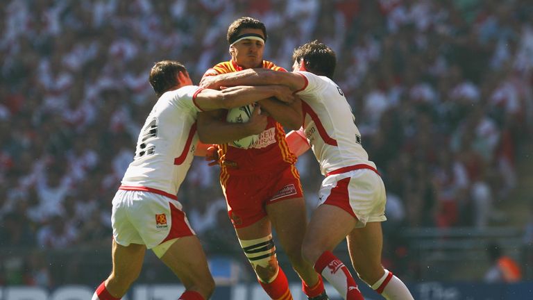 Cyrille Gossard, during his Catalans playing career (middle), has left his role at the club