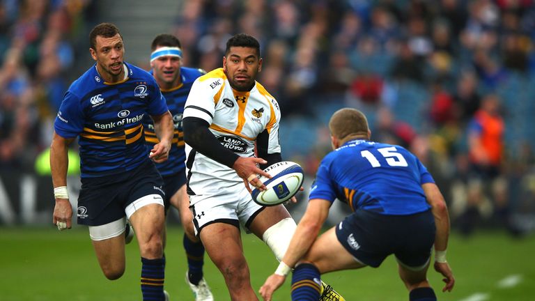 Charles Piutau during the European Rugby Champions Cup match between Wasps and Leinster