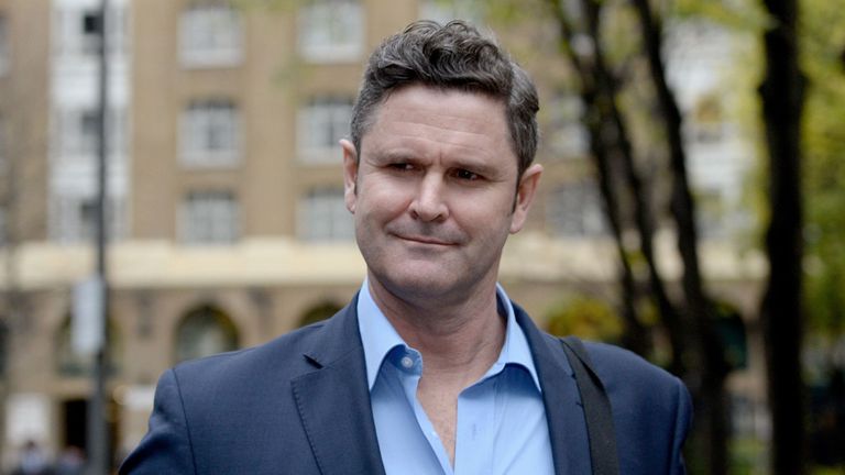 Former New Zealand cricketer Chris Cairns arrives at Southwark Crown Court in London on Monday