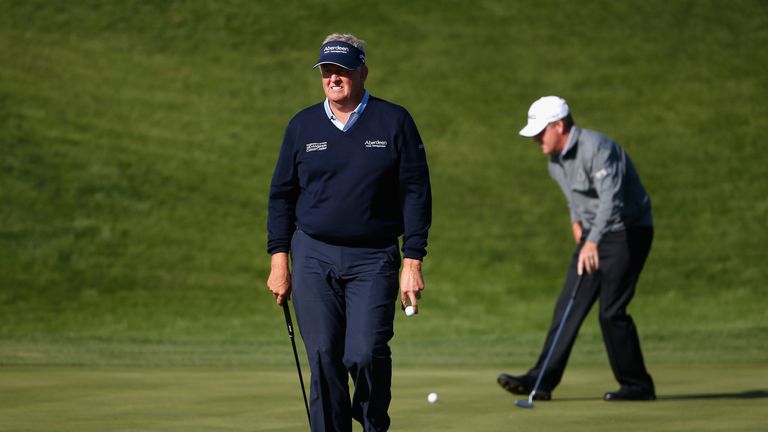 Montgomerie lies seven off the pace after the opening round