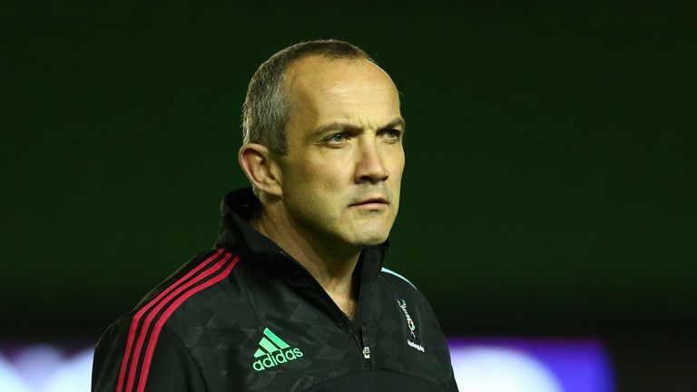 LONDON, ENGLAND - NOVEMBER 12: The Harlequins Director of Rugby Conor O'Shea prior to the European Rugby Challenge Cup pool 3 match between Harlequins and 