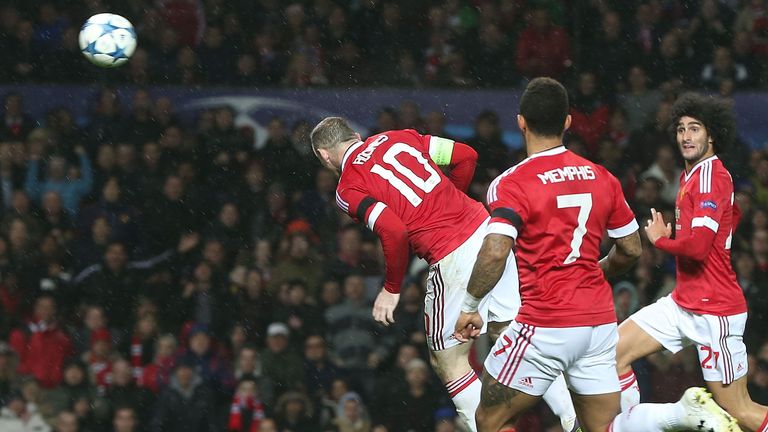Wayne Rooney scores against CSKA Moscow