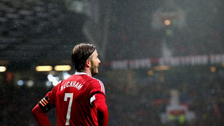 David Beckham was back in his favoured No 7 during Saturday's during the Match for Children in aid of UNICEF at Old Trafford