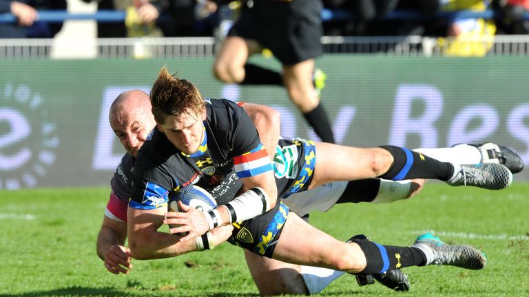 David Strettle try, Clermont Auvergne v Ospreys, Champions Cup