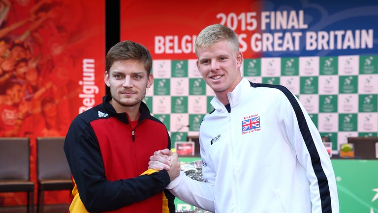 David Goffin, Kyle Edmund, Belgium v Great Britain, Davis Cup final, Ghent