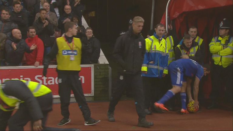 Diego Costa was the subject of a complaint from a Stoke steward that was later resolved