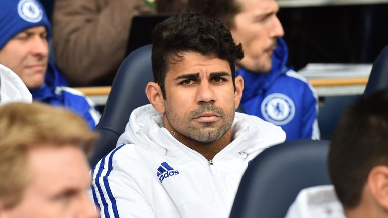 Diego Costa starts on the bench for Chelsea